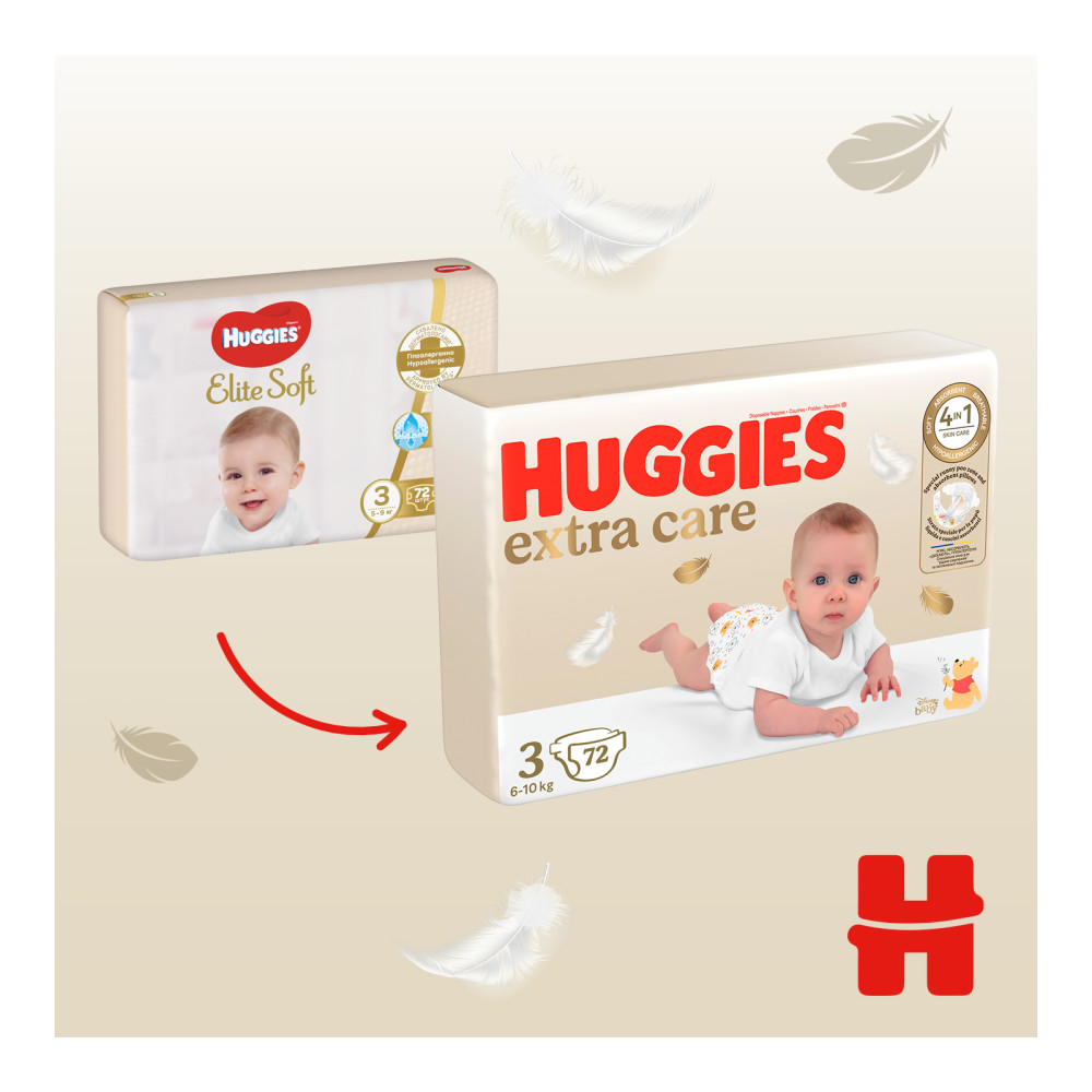 Подгузник Huggies Extra Care 3 (6-10 кг) 72шт (5029053578095) Подгузник Huggies Extra Care 3 (6-10 кг) 72шт (5029053578095)