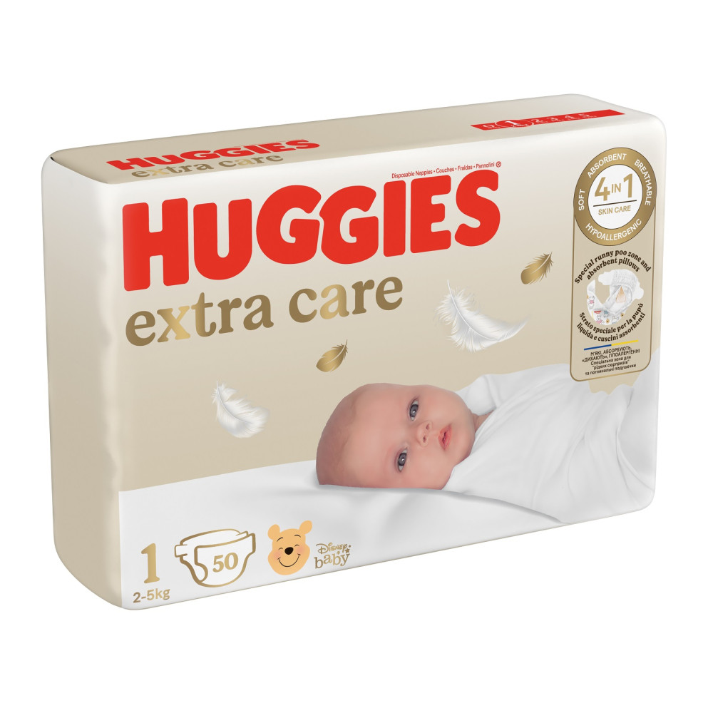 Подгузник Huggies Extra Care 1 (2-5 кг), 50 шт (5029053564883) Подгузник Huggies Extra Care 1 (2-5 кг), 50 шт (5029053564883)