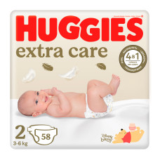 Подгузник Huggies Extra Care 2 (3-6 кг) 58 шт (5029053578071)