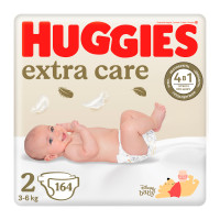 Подгузник Huggies Extra Care 2 (3-6 кг) M-Pack 164 шт (5029054234778_5029053549637)