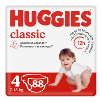Підгузок Huggies Classic 4 (7-18 кг) J-Pack 88 шт. ( 2*44) (5029054228975)