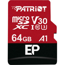 Карта памяти Patriot 64GB microSD class 10 UHS-I U3 V30 A1 (PEF64GEP31MCX)