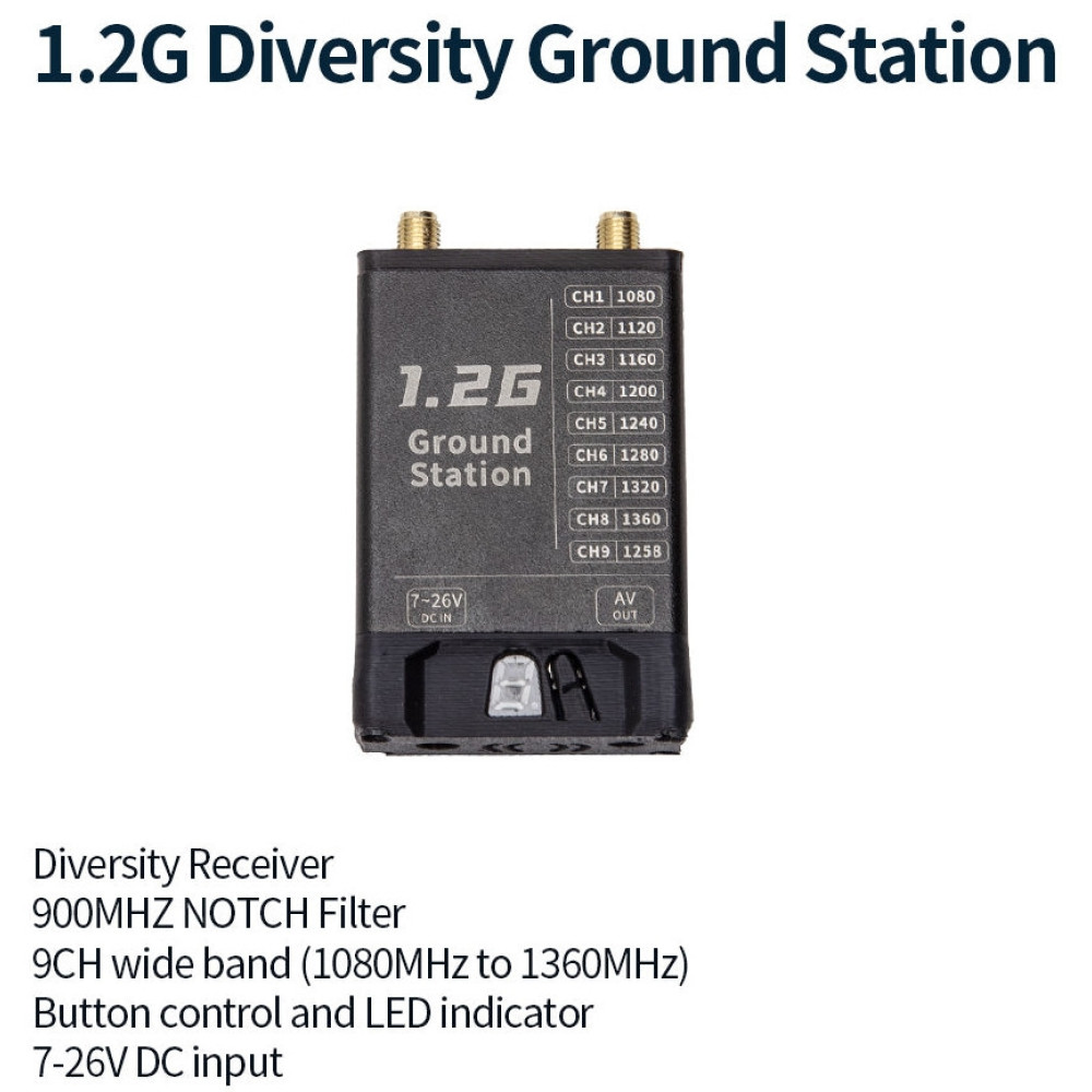 Ретранслятор FPV Skyzone 1.2GHz 9CH Diversity (1G2GST) Ретранслятор FPV Skyzone 1.2GHz 9CH Diversity (1G2GST)