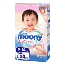 Подгузник Moony L (9-14 кг) 54 шт (4903111244003) Подгузник Moony L (9-14 кг) 54 шт (4903111244003)