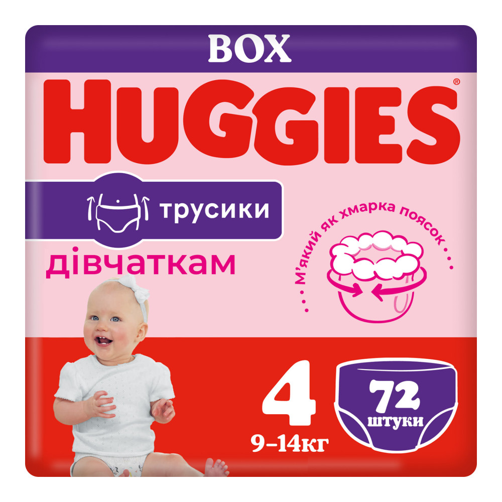 Подгузник Huggies Pants 4 для девочек (9-14 кг) 72 шт (5029053564098) Подгузник Huggies Pants 4 для девочек (9-14 кг) 72 шт (5029053564098)