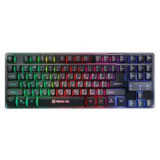 Клавіатура REAL-EL 8710 Gaming TKL Backlit, black