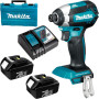 Гайковерт Makita акумуляторний ударний LXT, 18В, 3Аг х 2шт, DC18RC, кейс, 17 (DTD153RFE)