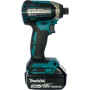 Гайковерт Makita акумуляторний ударний LXT, 18В, 3Аг х 2шт, DC18RC, кейс, 17 (DTD153RFE)