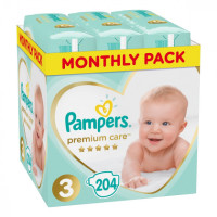 Підгузок Pampers Premium Care Midi Розмір 3 (6-10кг), 204 (8001090379498)
