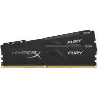 Модуль памяти для компьютера DDR4 64GB (2x32GB) 2666 MHz HyperX Fury Black Kingston Fury (ex.HyperX) (HX426C16FB3K2/64)