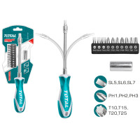 Отвертка Total THT250FL1206 с гибким стержнем и насадками (THT250FL1206)