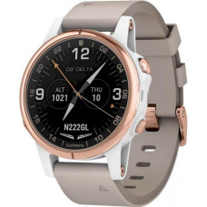 Смарт-годинник Garmin D2 Delta S Aviator Watch White/Rose Gold with Beige Leather (010-01987-30)