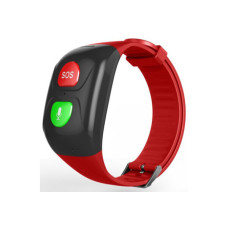 Смарт-годинник GoGPS М03 кнопка SOS чорні з червоним (M03BKRD)