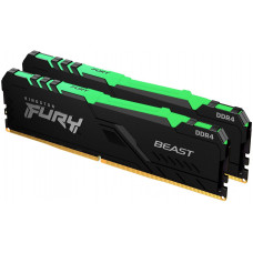 Модуль пам'яті для комп'ютера DDR4 32GB (2x16GB) 3000 MHz Fury Beast RGB Kingston Fury (ex.HyperX) (KF430C15BB1AK2/32)