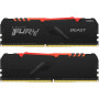 Модуль памяти для компьютера DDR4 32GB (2x16GB) 3200 MHz Fury Beast RGB Kingston Fury (ex.HyperX) (KF432C16BB1AK2/32)