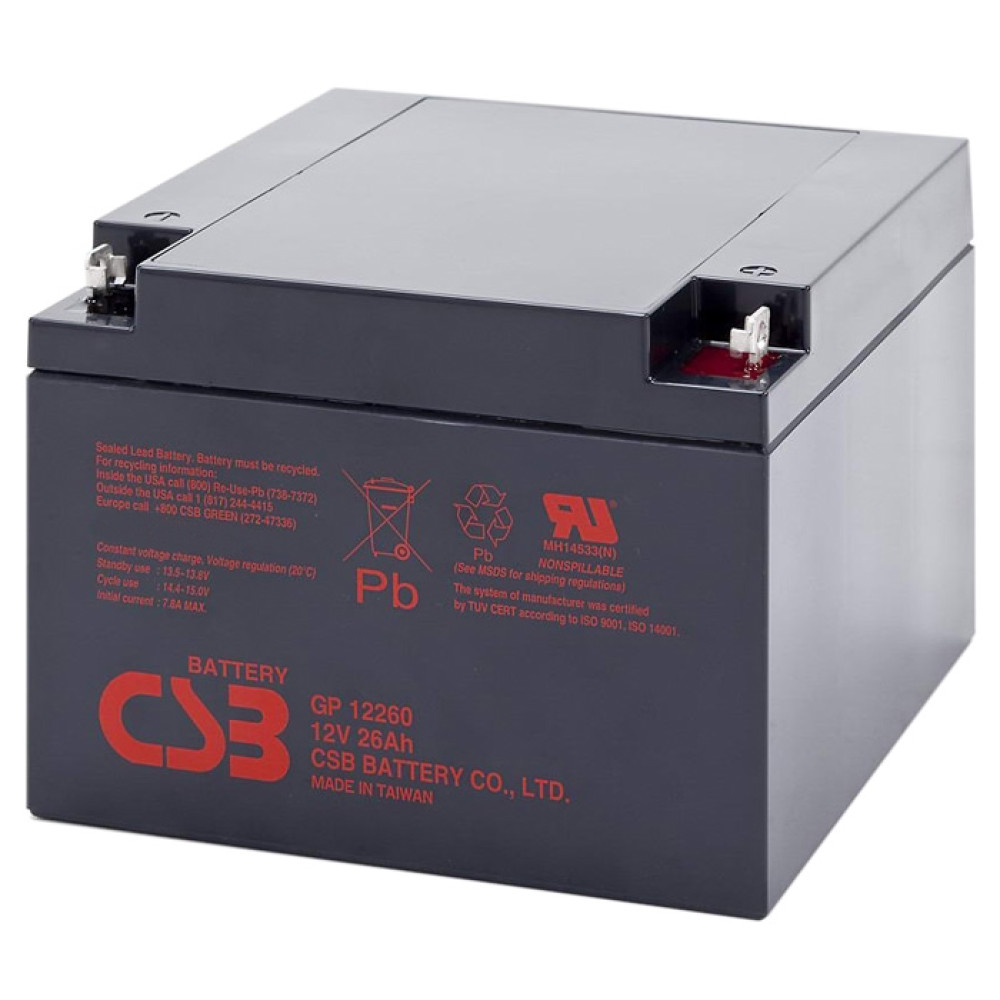 Батарея к ИБП CSB 12В 26 Ач (GP12260) Батарея к ИБП CSB 12В 26 Ач (GP12260)