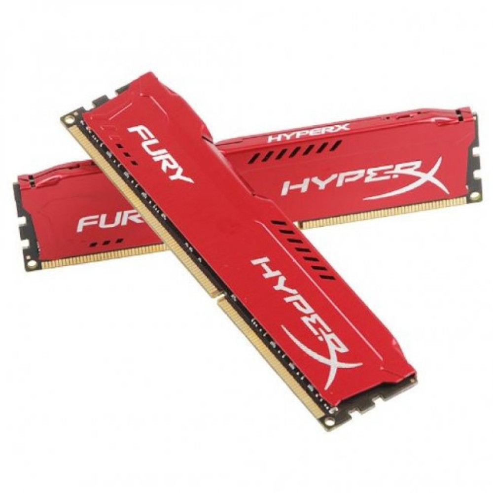 Модуль пам'яті для комп'ютера DDR3 16Gb (2x8GB) 1600 MHz HyperX Fury Red Kingston Fury (ex.HyperX) (HX316C10FRK2/16)