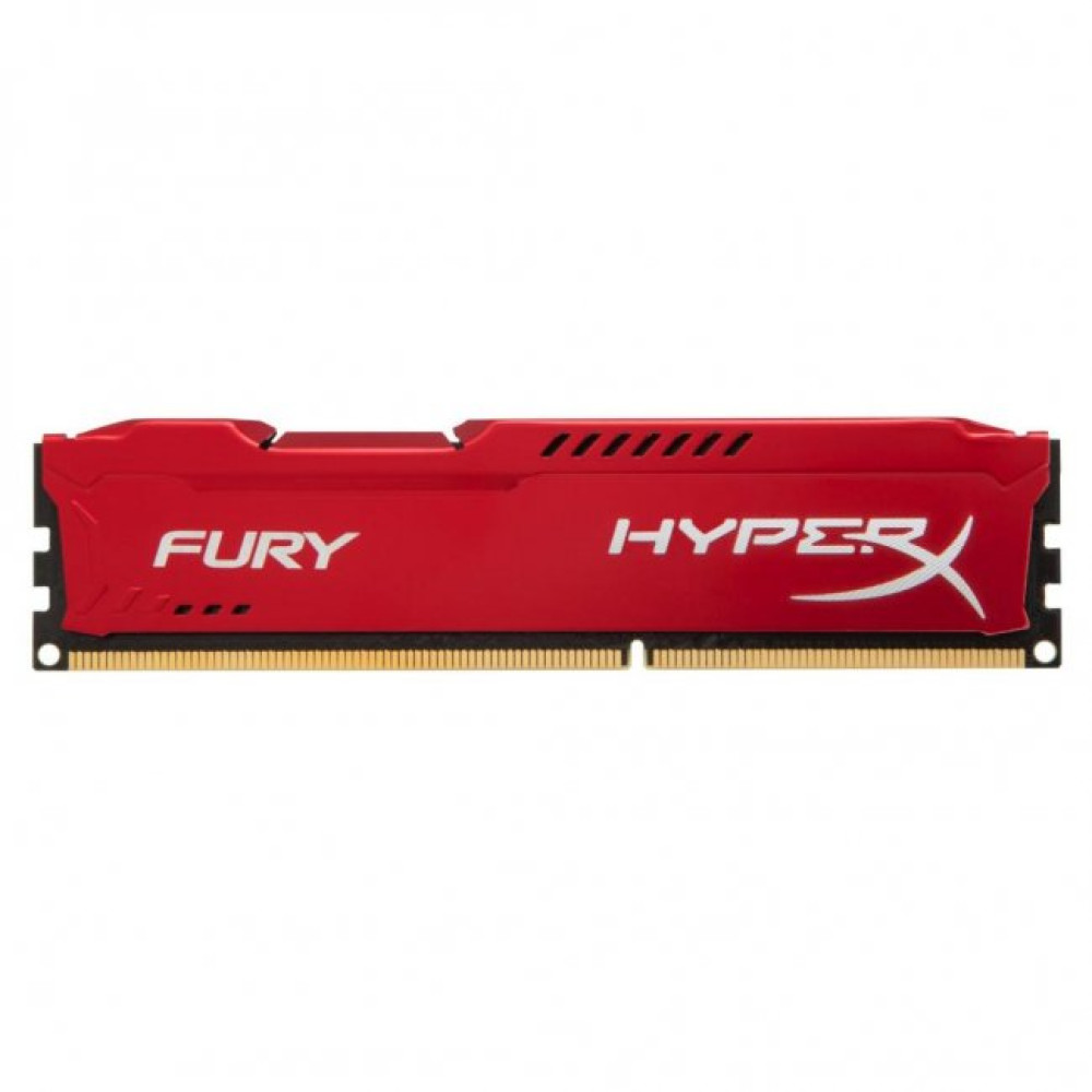 Модуль пам'яті для комп'ютера DDR3 4Gb 1866 MHz HyperX Fury Red Kingston Fury (ex.HyperX) (HX318C10FR/4)