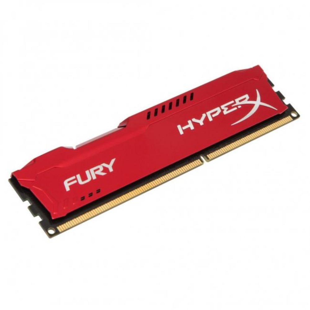 Модуль пам'яті для комп'ютера DDR3 4Gb 1866 MHz HyperX Fury Red Kingston Fury (ex.HyperX) (HX318C10FR/4)