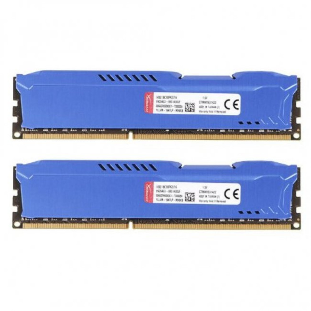 Модуль памяти для компьютера DDR3 8Gb (2x4GB) 1600 MHz HyperX Fury Blu Kingston (HX316C10FK2/8)