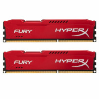 Модуль пам'яті для комп'ютера DDR3 8Gb (2x4GB) 1600 MHz HyperX Fury Red Kingston Fury (ex.HyperX) (HX316C10FRK2/8)