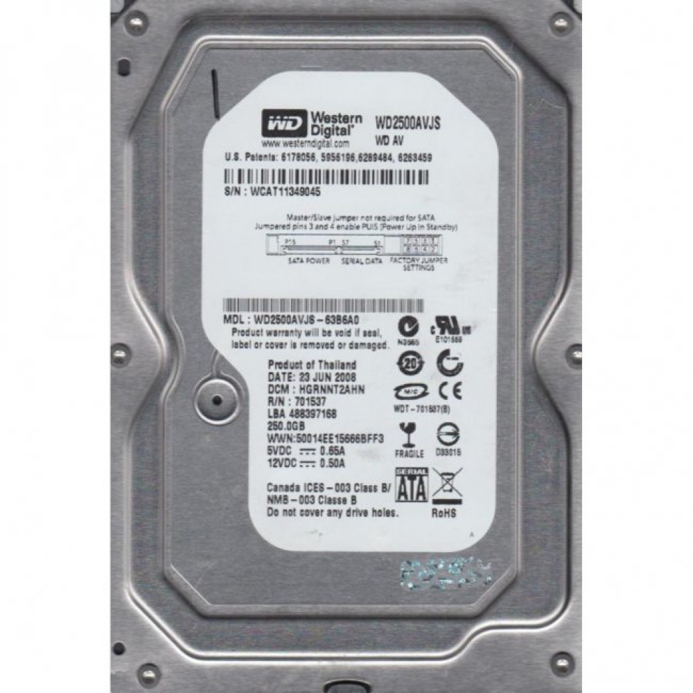 Жесткий диск 3.5" 250Gb Western Digital (WD2500AVJS) Жесткий диск 3.5" 250Gb Western Digital (WD2500AVJS)