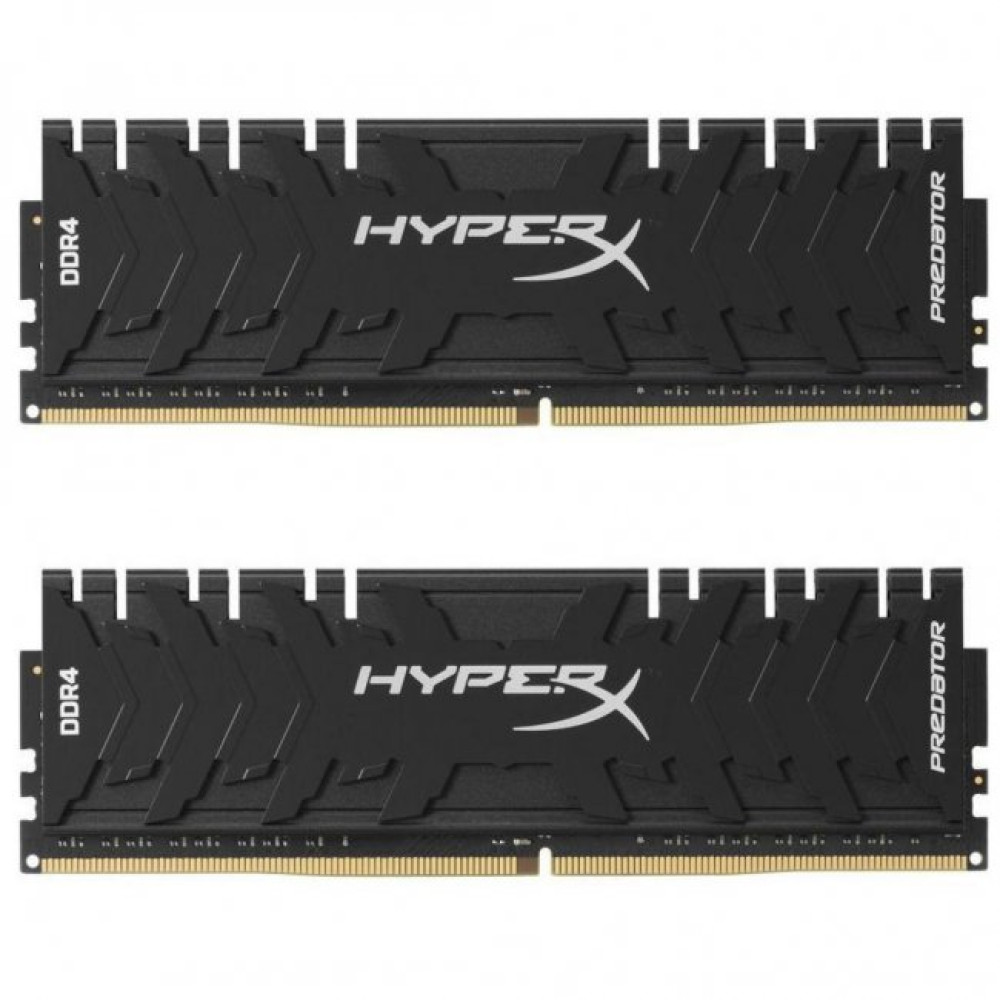 Модуль памяти для компьютера DDR4 16GB (2x8GB) 3200 MHz HyperX Predator Black Kingston (HX432C16PB3K2/16)