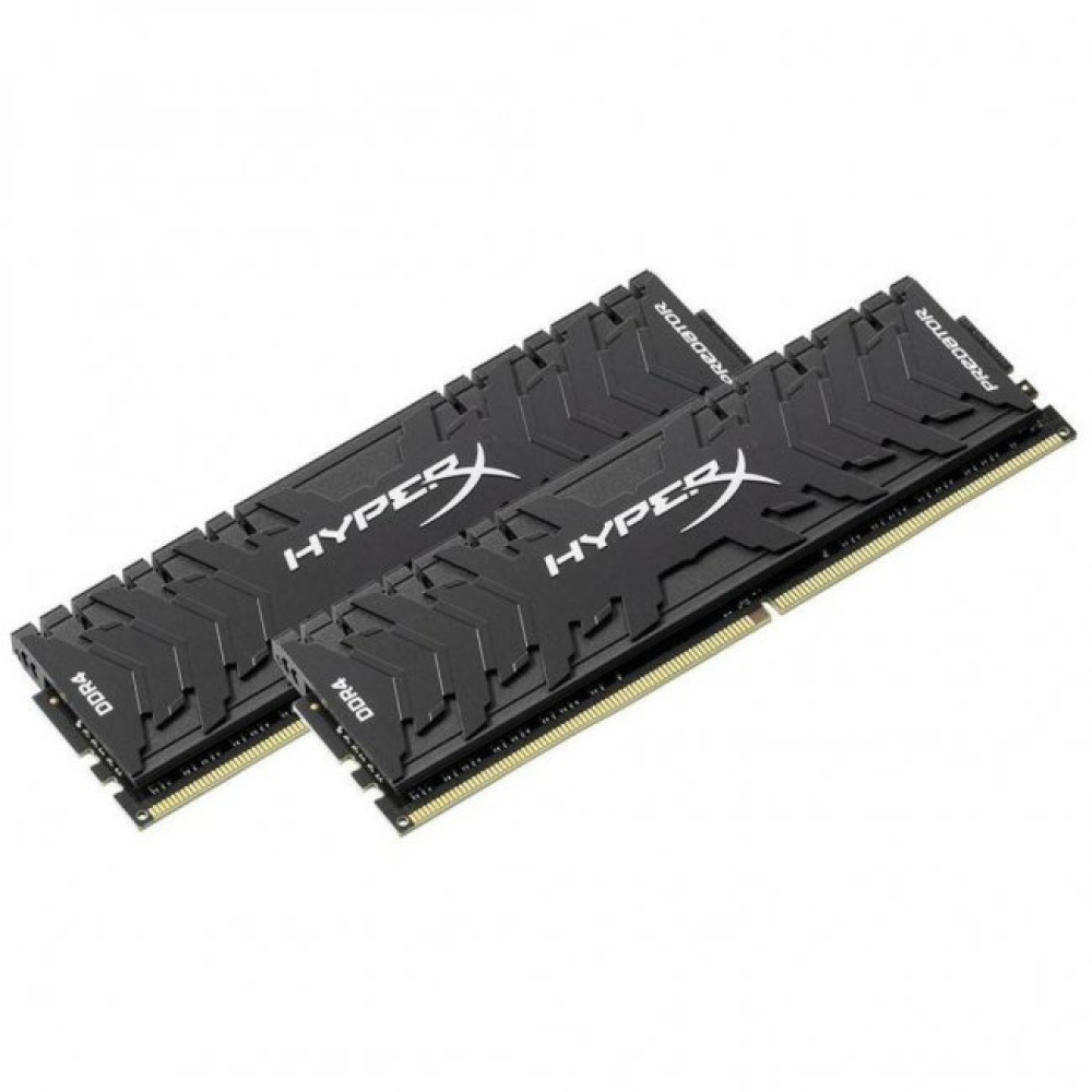 Модуль памяти для компьютера DDR4 16GB (2x8GB) 3200 MHz HyperX Predator Black Kingston (HX432C16PB3K2/16)