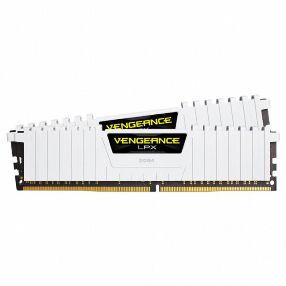 Модуль памяти для компьютера DDR4 16GB (2x8GB) 3000 MHz LPX White CORSAIR (CMK16GX4M2B3000C15W)