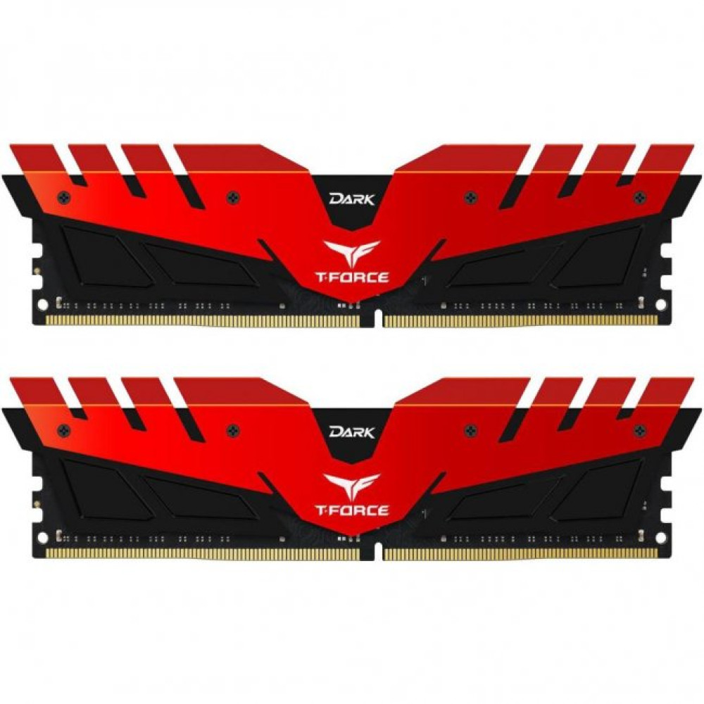 Модуль пам'яті для комп'ютера DDR4 16GB (2x8GB) 3000 MHz T-Force Dark Red Team (TDRED416G3000HC16CDC01)