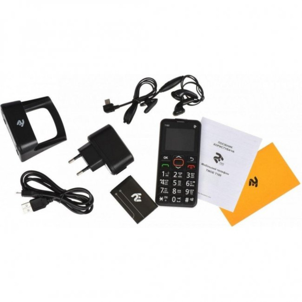 Мобільний телефон 2E T180 Black (708744071125)