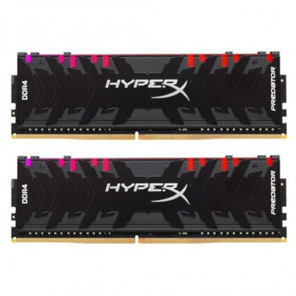 Модуль памяти для компьютера DDR4 16GB (2x8GB) 3200 MHz HyperX Predator RGB Kingston (HX432C16PB3AK2/16)