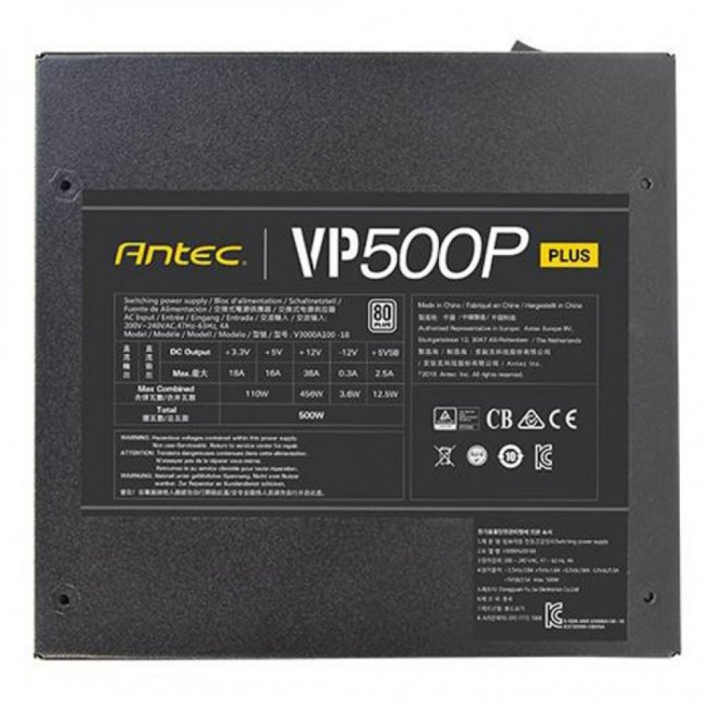 Блок питания Antec 500W Value Power VP500P Plus (0-761345-11651-0)