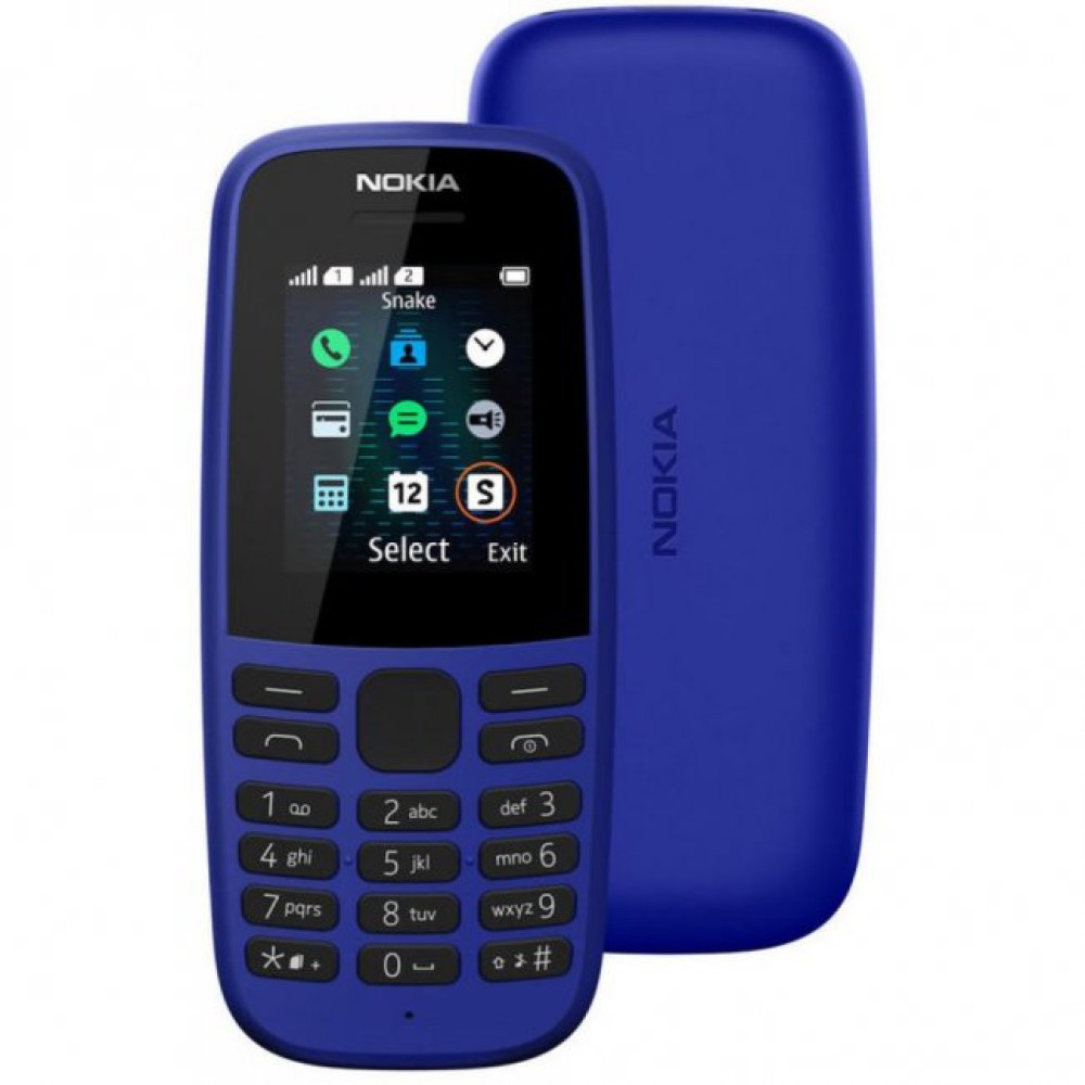Мобильный телефон Nokia 105 DS 2019 Blue (16KIGL01A01)