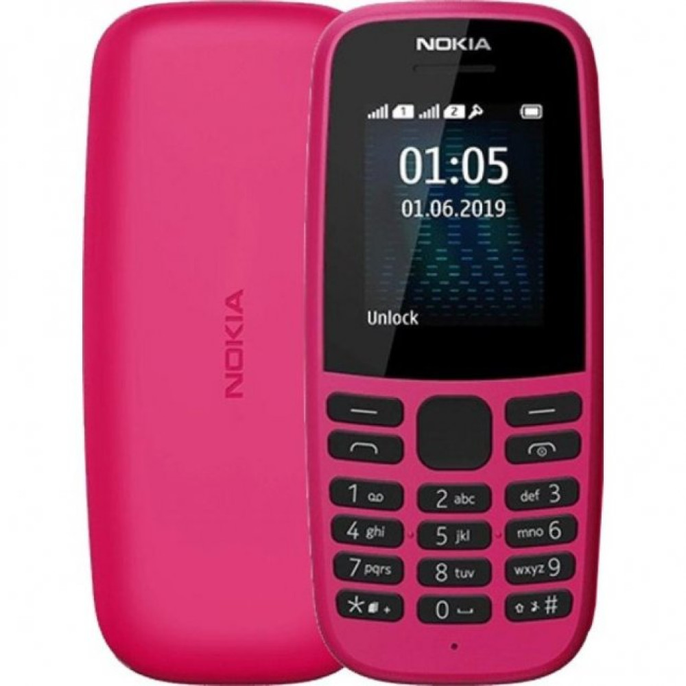 Мобильный телефон Nokia 105 DS 2019 Pink (16KIGP01A01)