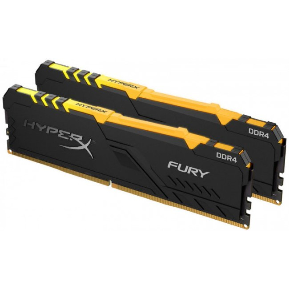 Модуль памяти для компьютера DDR4 16GB (2x8GB) 3200 MHz HyperX FURY RGB Kingston (HX432C16FB3AK2/16)