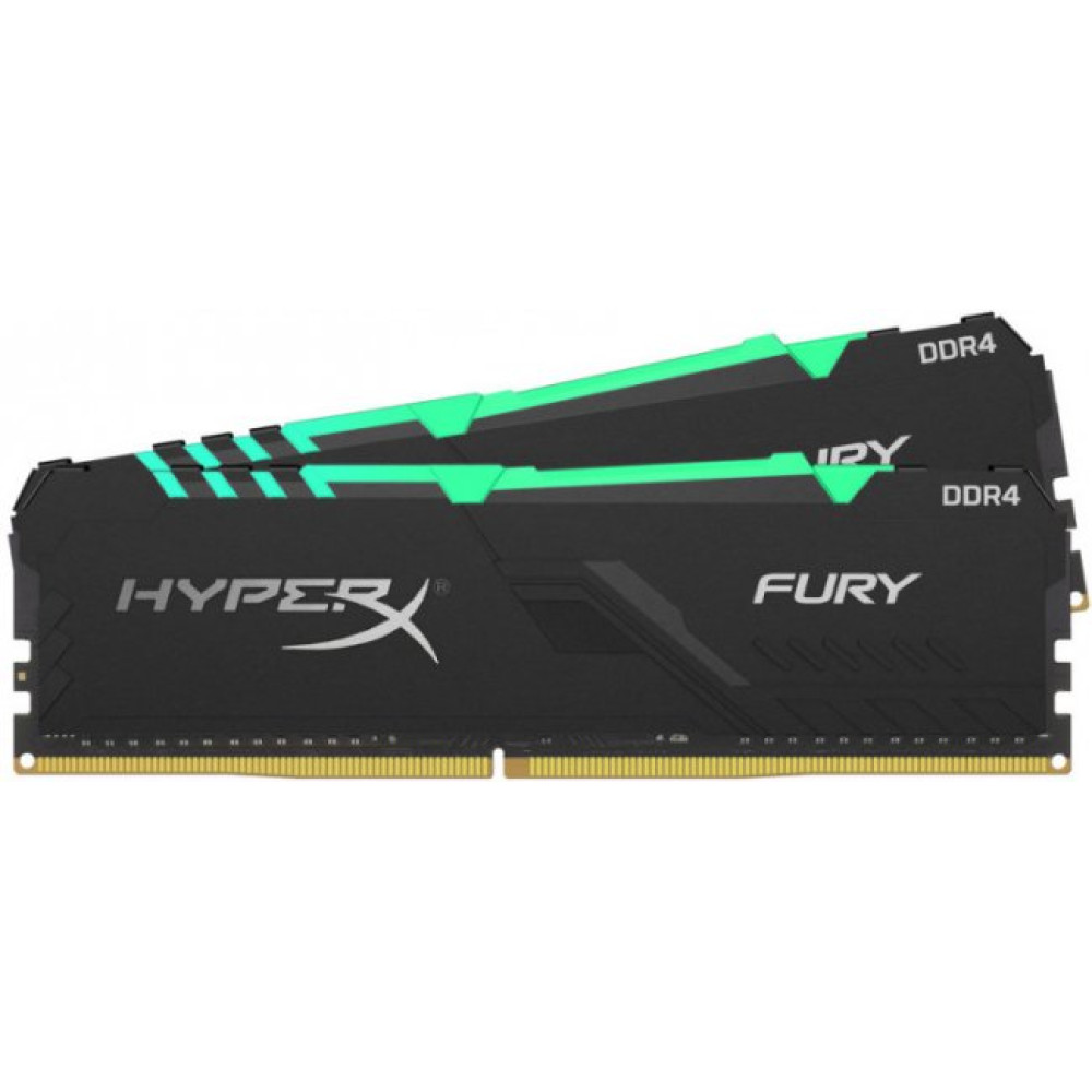 Модуль памяти для компьютера DDR4 16GB (2x8GB) 3200 MHz HyperX FURY RGB Kingston (HX432C16FB3AK2/16)
