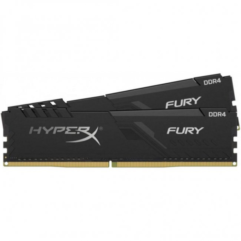 Модуль пам'яті для комп'ютера DDR4 8GB (2x4GB) 2400 MHz HyperX Fury Black Kingston Fury (ex.HyperX) (HX424C15FB3K2/8)