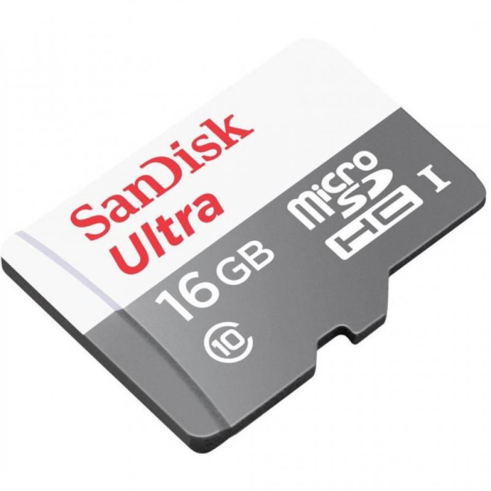 Карта памяти SANDISK 16GB Miсro-SDHC Class 10 UHS-I Ultra (SDSQUNS-016G-GN3MN)