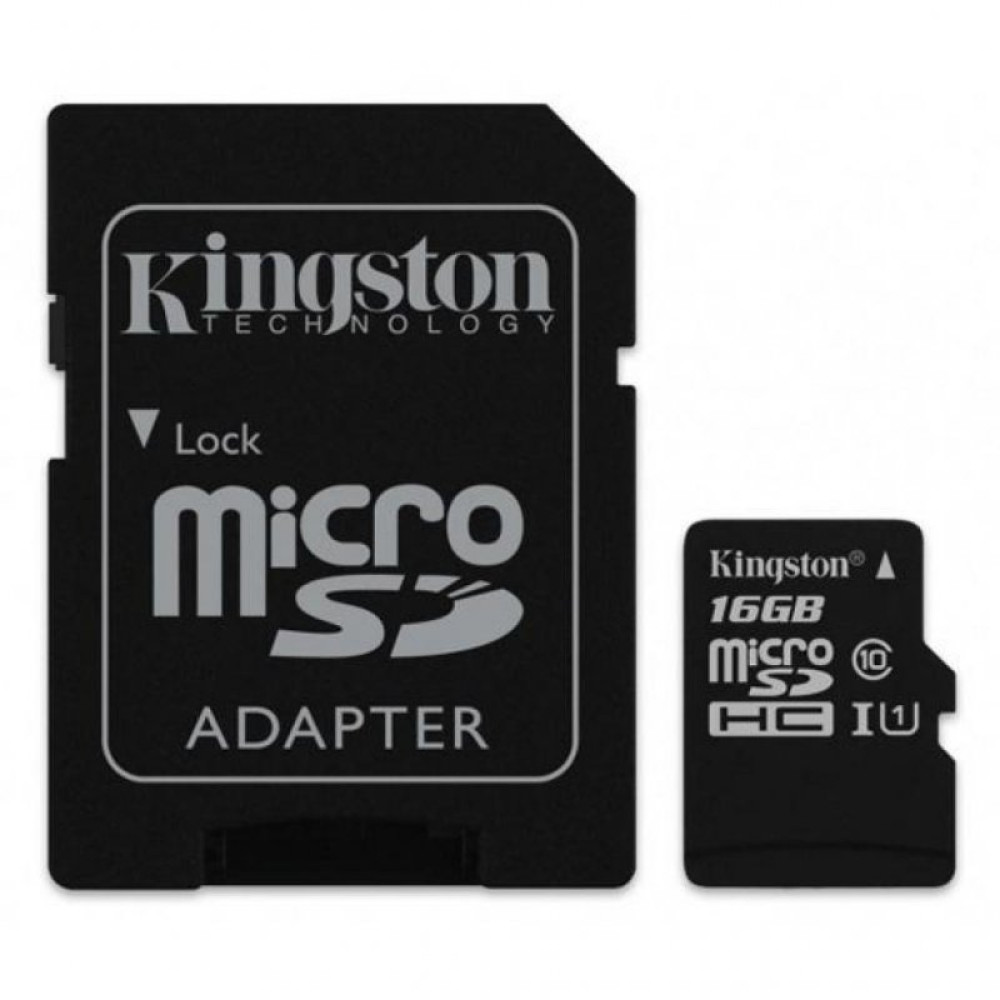 Карта памяти Kingston 16GB microSDHC class 10 UHS-I Canvas Select (SDCS/16GB)