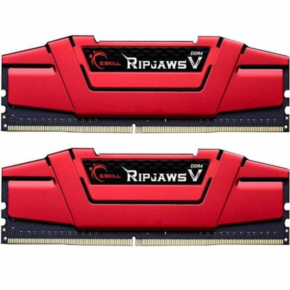 Модуль пам'яті для комп'ютера DDR4 16GB (2x8GB) 2666 MHz RipjawsV RED G.Skill (F4-2666C15D-16GVR)