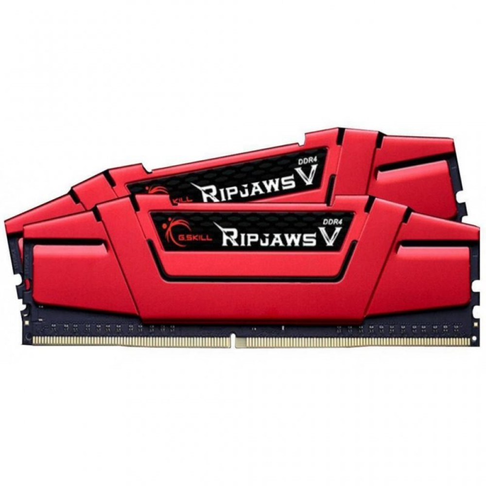 Модуль пам'яті для комп'ютера DDR4 16GB (2x8GB) 2666 MHz RipjawsV RED G.Skill (F4-2666C15D-16GVR)