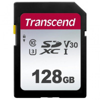 Карта пам'яті Transcend 128GB SDXC class 10 UHS-I U3 V30 (TS128GSDC300S)