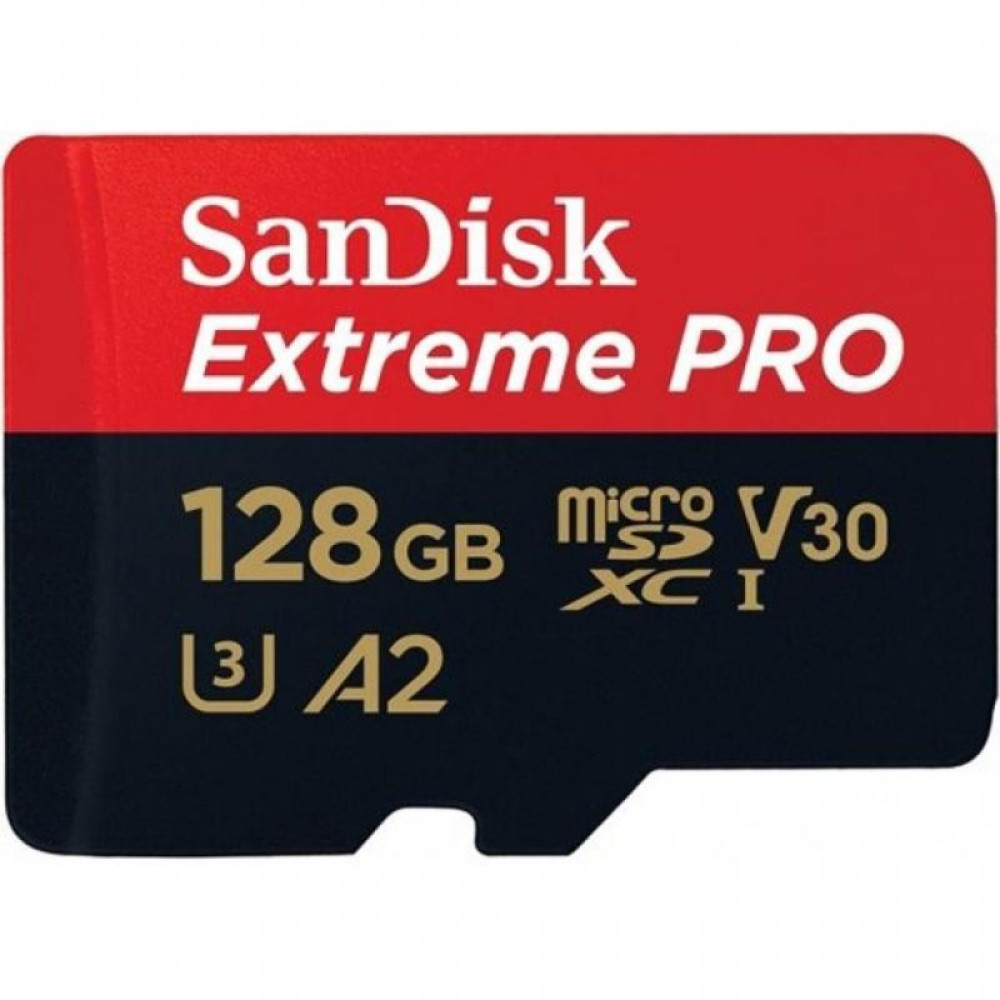 Карта памяти SANDISK 128GB microSDXC class 10 UHS-I U3 A2 Extreme Pro (SDSQXCY-128G-GN6MA)