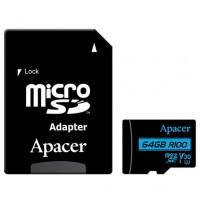 Карта памяти Apacer 64GB microSDHC class 10 UHS-I U3 V30 (AP64GMCSX10U7-R)