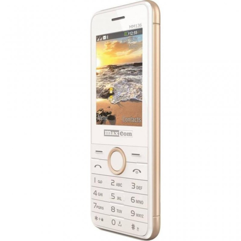 Мобільний телефон Maxcom MM136 White-Gold (5908235973500)