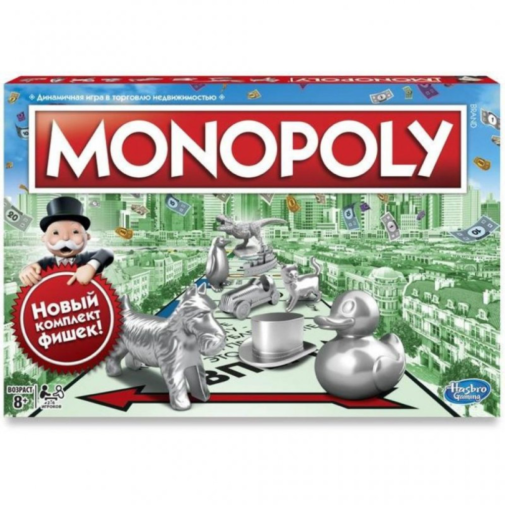 Настольная игра Hasbro Классическая Монополия обновленная (русская) (C1009_121)
