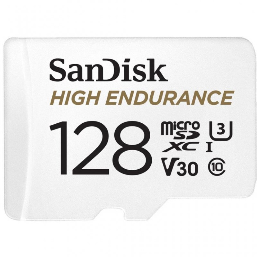 Карта памяти SANDISK 128GB microSDXC class 10 UHS-I U3 V30 High Endurance (SDSQQNR-128G-GN6IA)