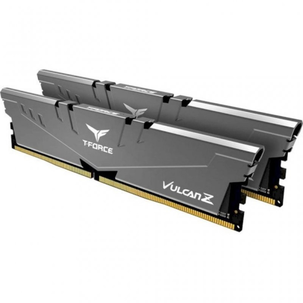 Модуль пам'яті для комп'ютера DDR4 8GB (2x8GB) 2666 MHz T-Force Vulcan Z Gray Team (TLZGD48G2666HC18HDC01)