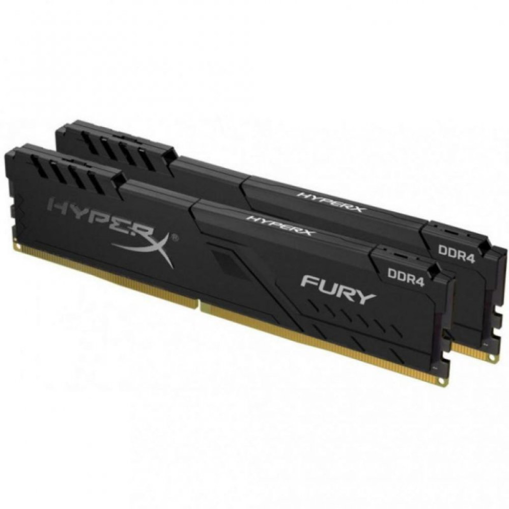 Модуль пам'яті для комп'ютера DDR4 16GB (2x8GB) 3600 MHz HyperX Fury Black Kingston Fury (ex.HyperX) (HX436C17FB3K2/16)
